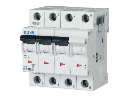 Eaton PL6-C10/3N Kismegszakító, 6KA 3 pólus+nulla 106908