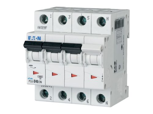 Eaton PL6-C40/3N Kismegszakító, 6KA 3 pólus+nulla 106914