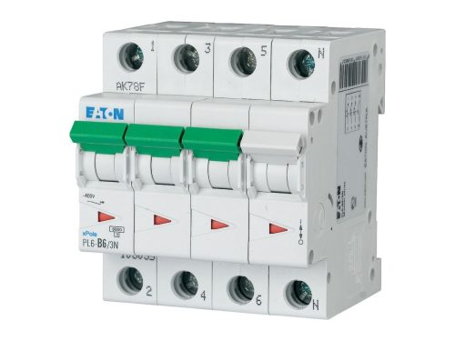 Eaton PL6-C63/3N Kismegszakító, 6kA 3 Pólus+nulla 106916