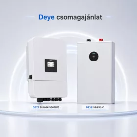Deye 6kW + 12 kWh IP21 hibrid csomag