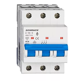Schrack kismegszakító 3P C 16A, 6kA Amparo AM617316