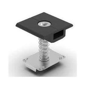   Enerack köztes leszorító oldalról szerelhető sínhez földelőlapkával (fekete) - ERK-EIC-B