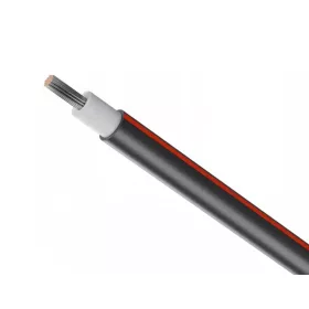 Szolárkábel 1x6mm2 (EN50618) 1,5 kV PIROS CSÍKKAL 100m