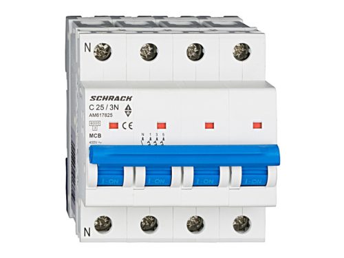 Schrack kismegszakító 3+N C 25A 6kA Amparo AM617825