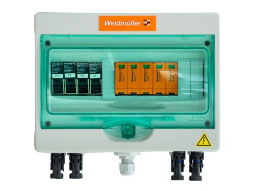 Weidmüller DC 2 sztring T1+T2 előre szerelt doboz