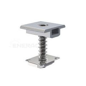   Enerack köztes leszorító oldalról szerelhető sínhez földelőlapkával (ezüst) - ERK-EIC-S