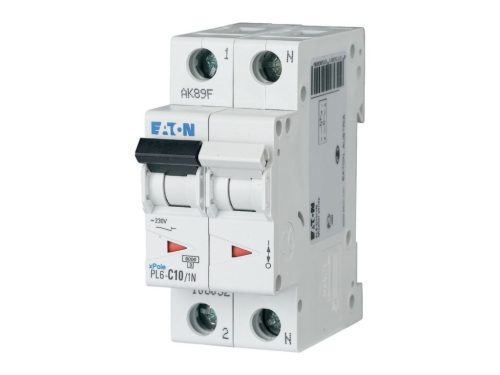 Eaton PL6-C10/1N Kismegszakító, 6KA 1 pólus+nulla 106032