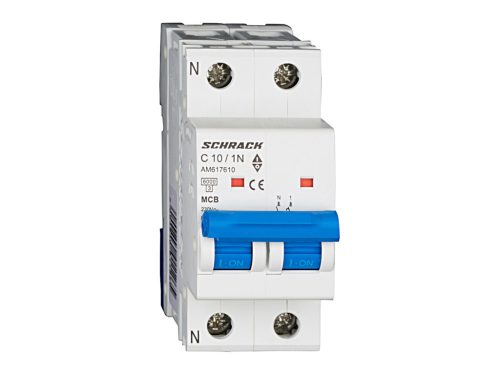 Schrack kismegszakító 1+N C 10A 6kA Amparo AM617610