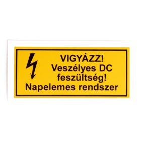 Matrica - Veszélyes DC feszültség