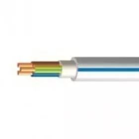   NYM-J 3x1,5 NKT INSTAL PLUS szürke, kék csíkkal, 300/500V tömör, PVC szigetelésű kábel (MB-Cu, MBCu)