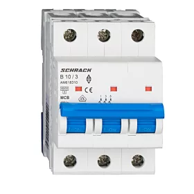 Schrack kismegszakító 3P B 10A, 6kA Amparo AM618310