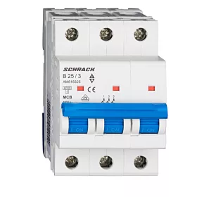 Schrack kismegszakító 3P B 25A, 6kA Amparo AM618325