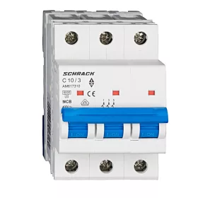 Schrack kismegszakító 3P C 10A, 6kA Amparo AM617310