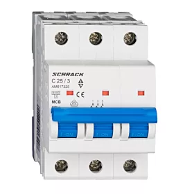 Schrack kismegszakító 3P C 25A, 6kA Amparo AM617325