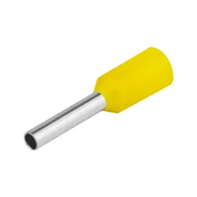   Szigetelt Tracon érvéghüvely, ónozott elektrolitréz, sárga, 1mm2, L=14,6mm E090