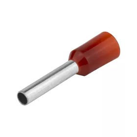   Szigetelt Tracon érvéghüvely, ónozott elektrolitréz, piros, 1,5mm2, L=14,6mm E113