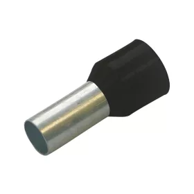   Szigetelt Haupa érvéghüvely, ónozott elektrolitréz, fekete, 6mm2, L=12mm 270738