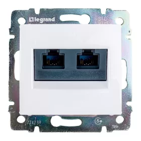  Legrand Valena 2xRJ45 UTP Cat5e aljzat, csavaros, fehér 774239
