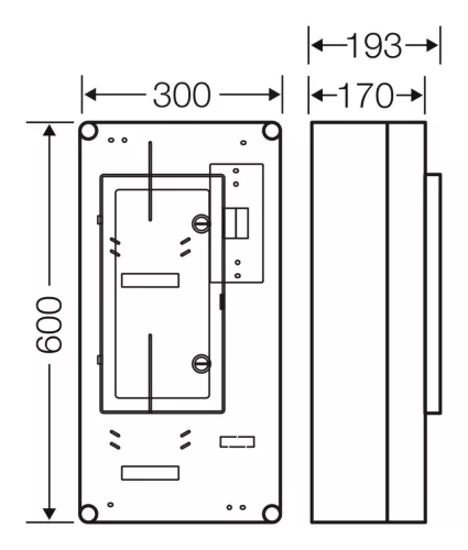 Hensel fogyasztásmérő szekrény, 2x1 fázisú két mérőhelyes mindennapszaki (63 A) és vezérelt (32 A) / H-tarifás (63 A) méréshez HB1100A-T