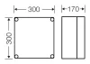 Hensel üres szekrény modul, 300x300x170mm teli fedéllel Mi 0201-CS